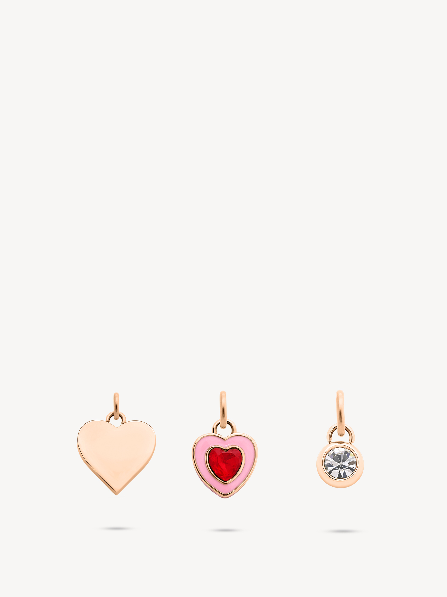 Charms-set - rosegoud