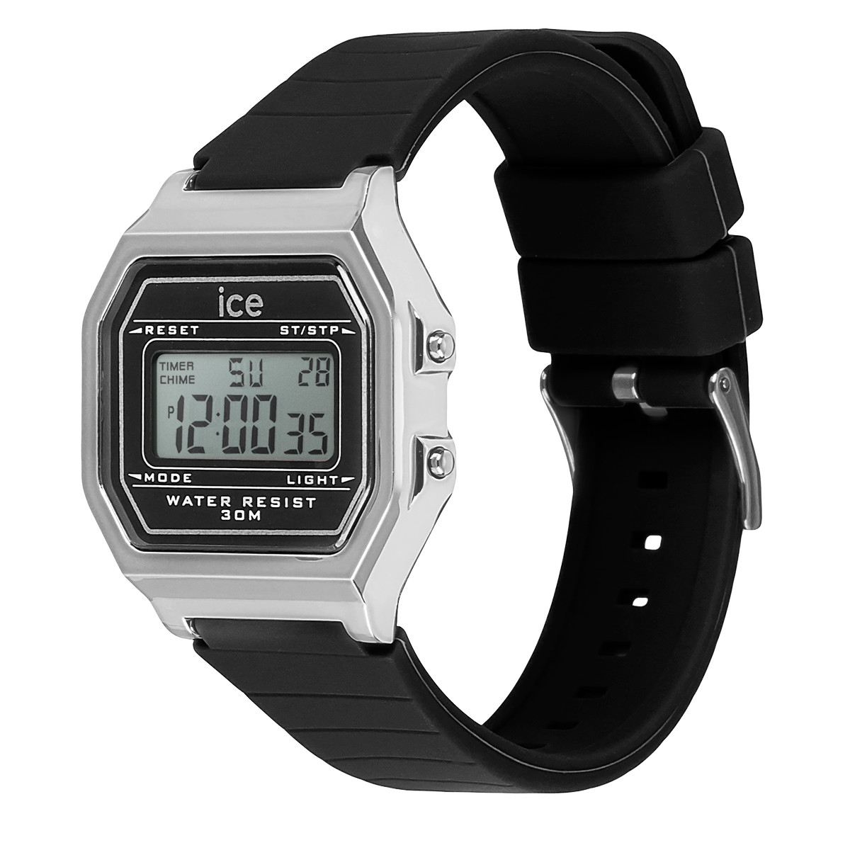Montre ICE WATCH ice digit retro femme bracelet silicone noir