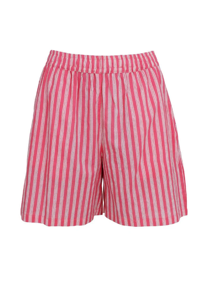 Black Colour Bcflora Shorts pink stripe