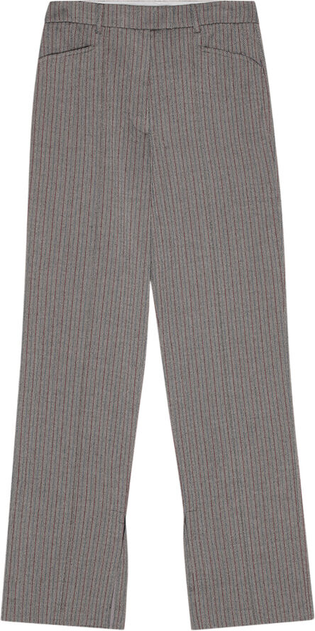 REMAIN Herringbone Slim Pants Brushed nickel comb.