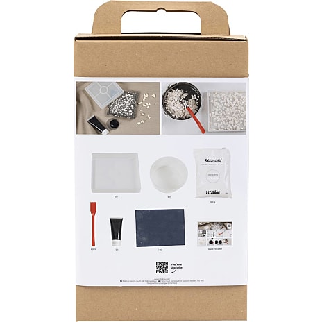 DIY kit resin støbning bakke terrazzo - sort