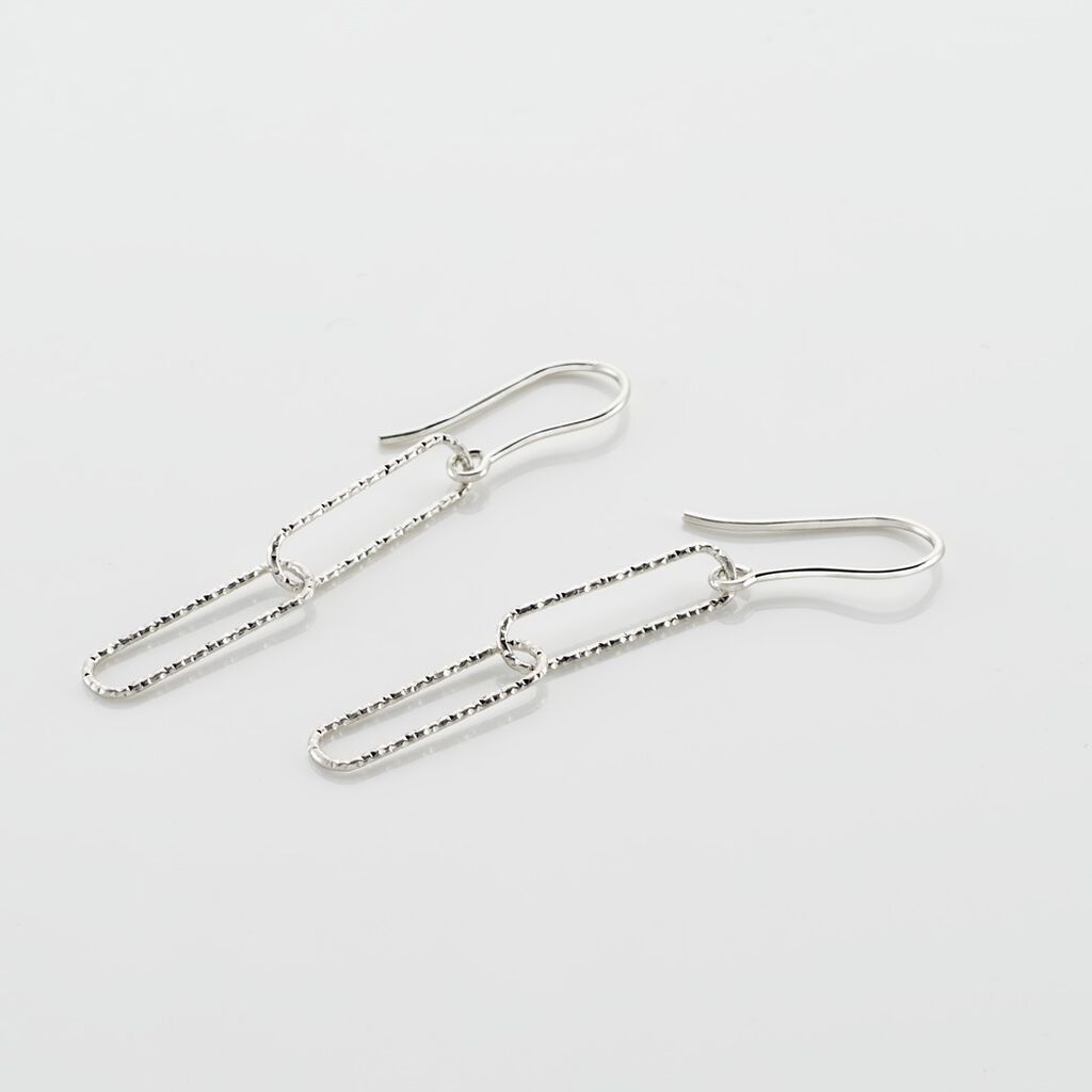 Boucles D'oreilles Pendantes Chiarina Argent Blanc