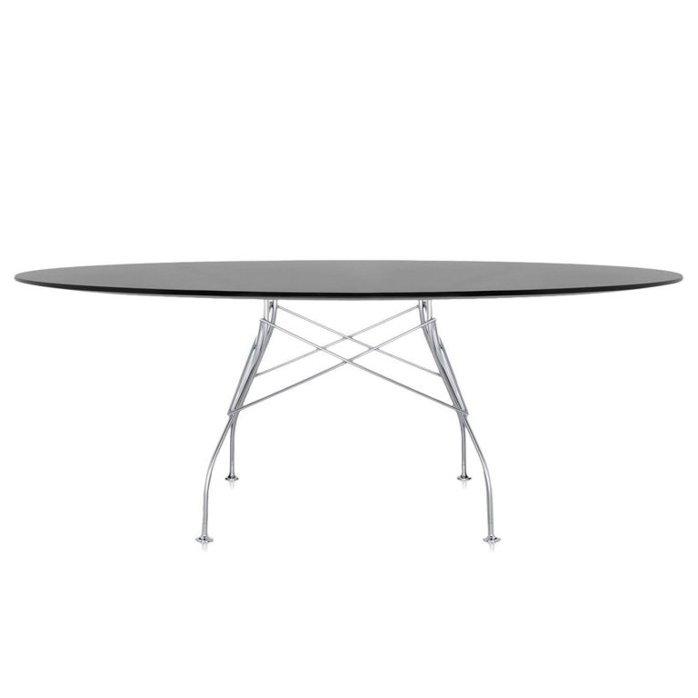 Kartell Glossy tafel 194x120 zilver/zwart