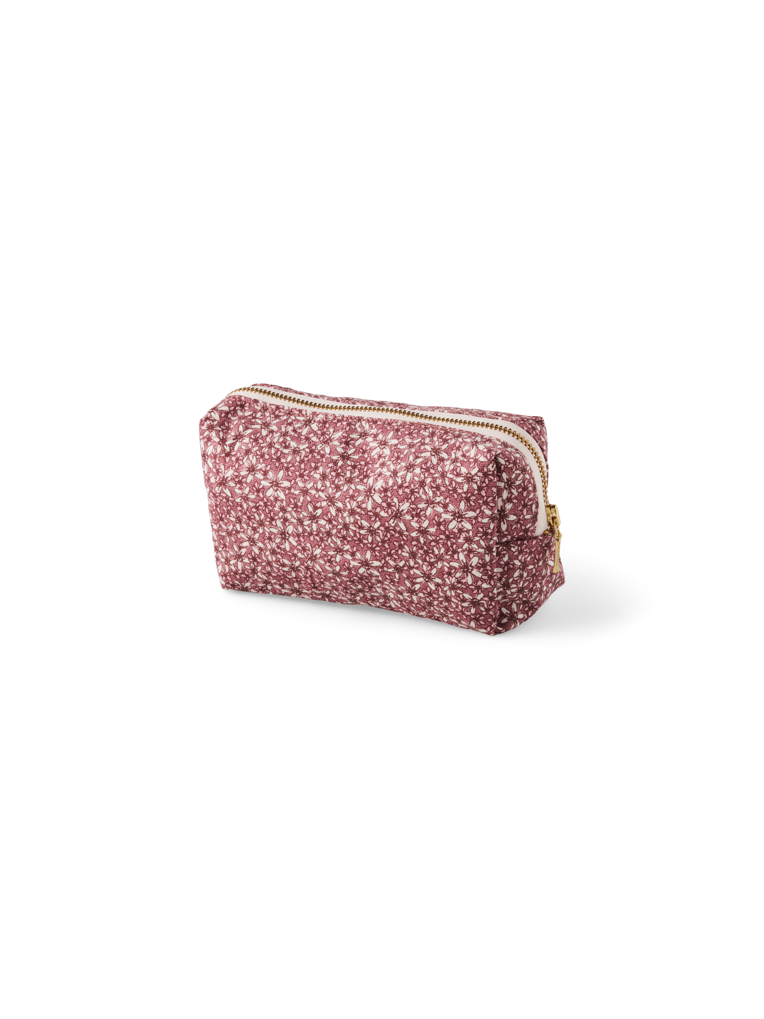 Kosmetikpung | Bomuld. 11 x 15 x 5,5 cm. | Dark Rose