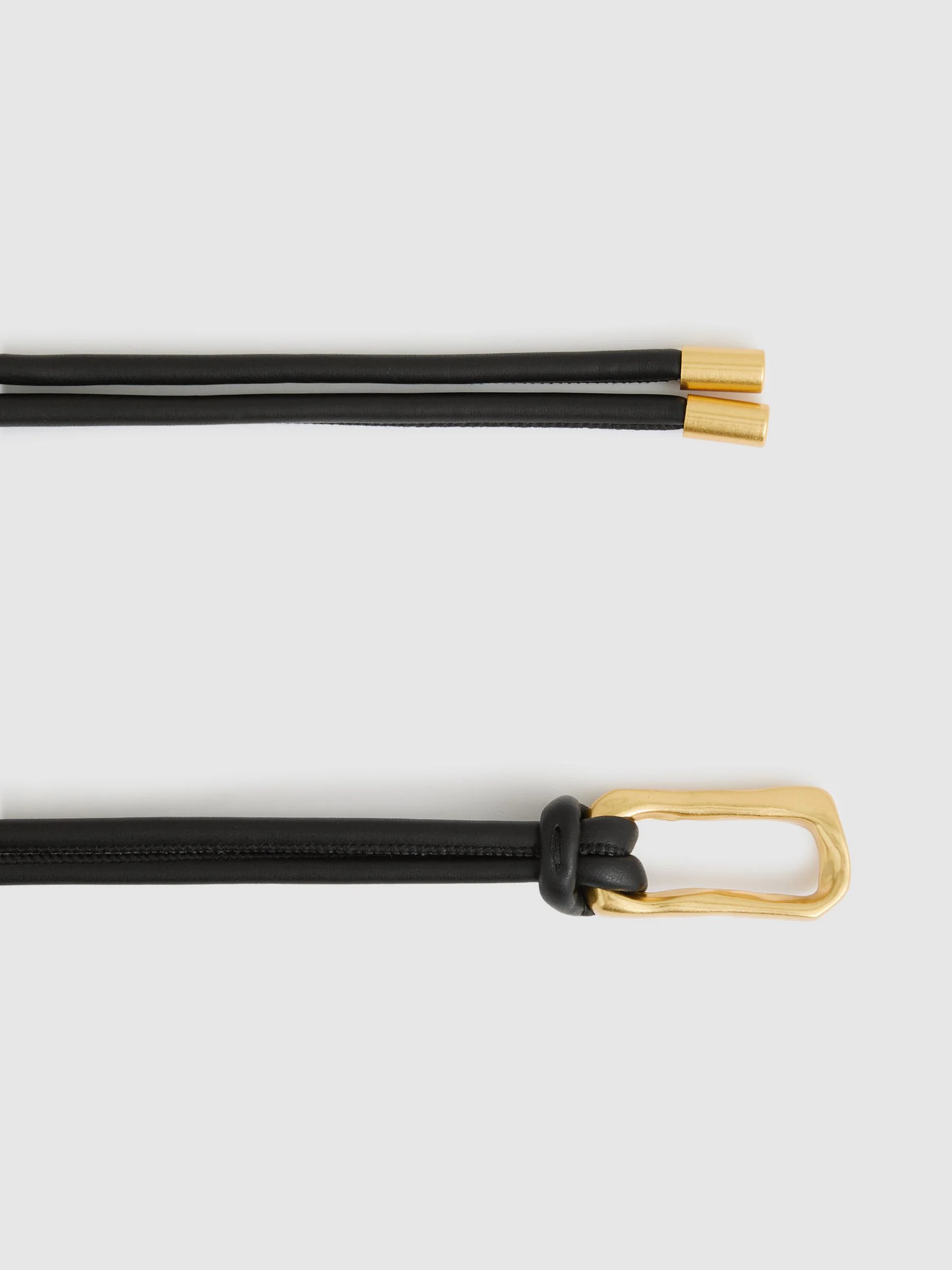 Zwart - Reiss Tara Sculpted Buckle Tubular Tie Belt