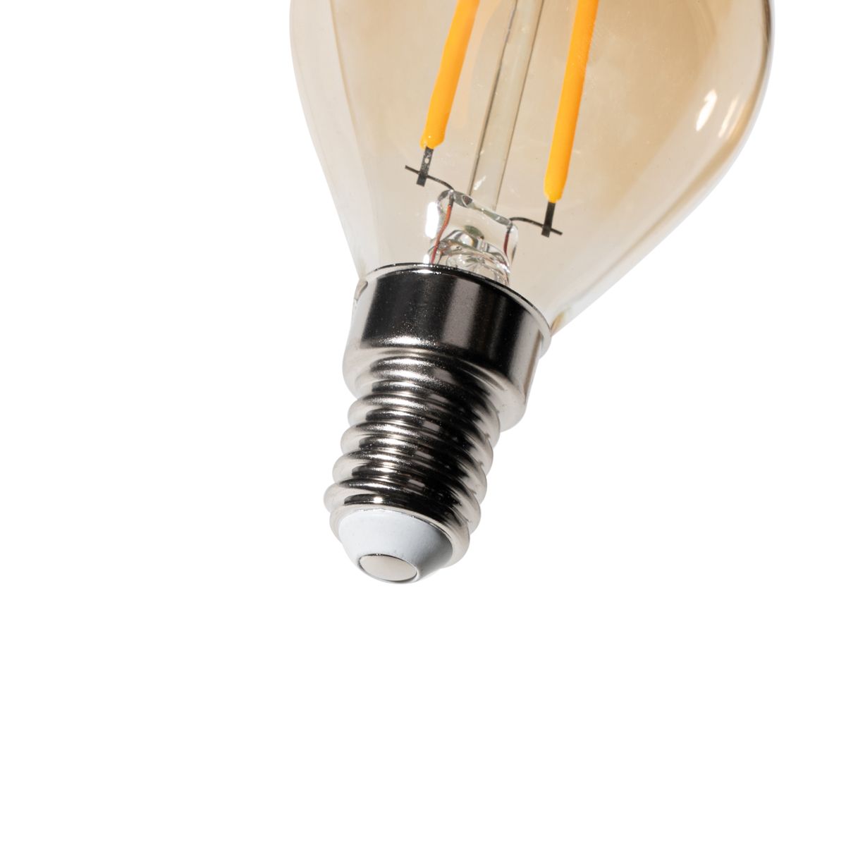E14 dimbare LED lamp P45 goud 3W 250 lm 2200K
