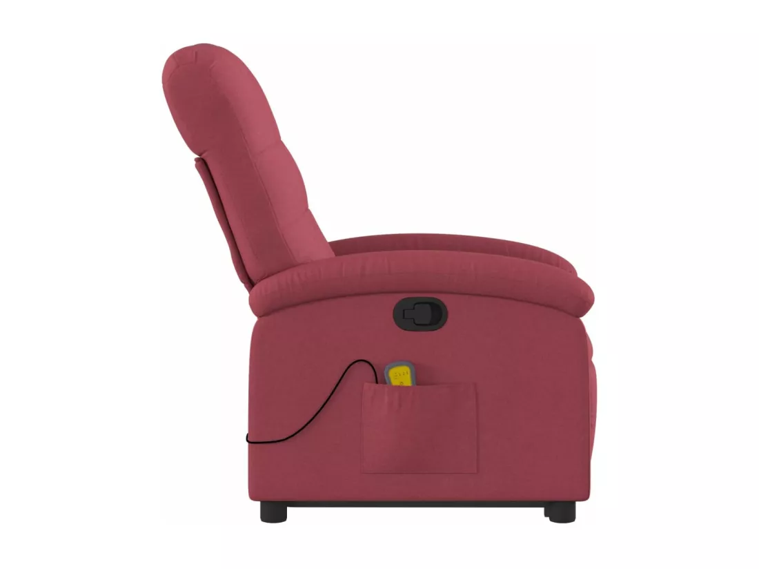 Fauteuil inclinable massant Rouge bordeaux Tissu