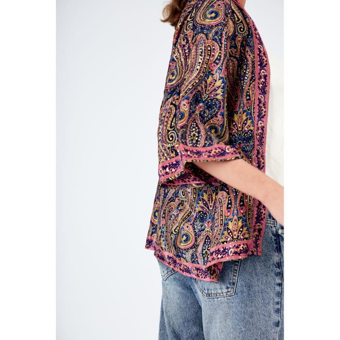 Veritas-Korte kimono print