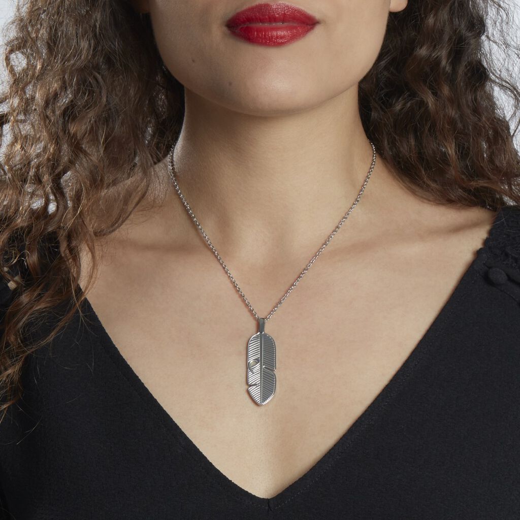 Collier Tia Acier Blanc