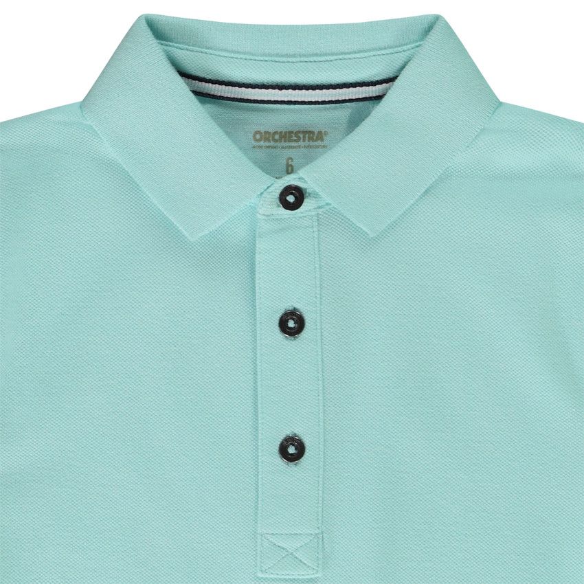 Polo manches courtes uni pour garçon - Bleu