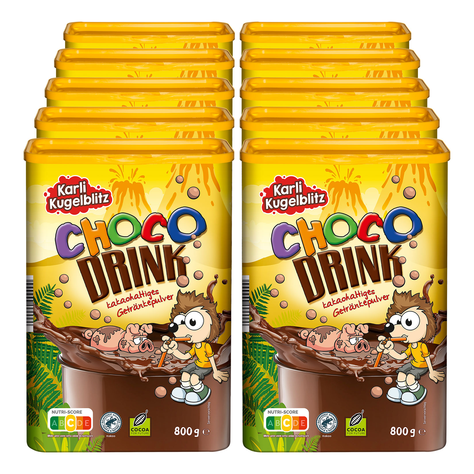 Karli Kugelblitz Schokotrunk 800 g, 10er Pack