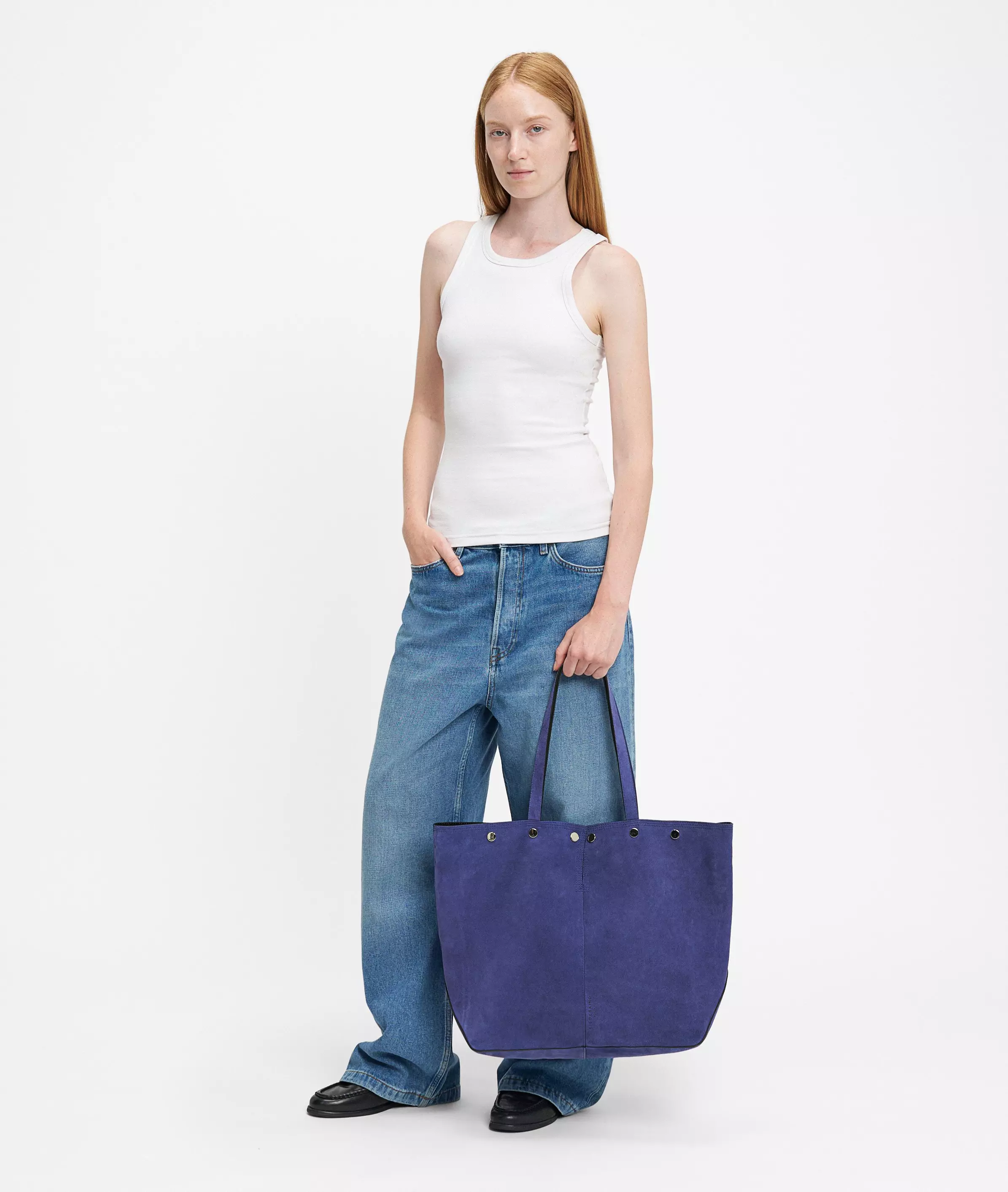 Rive Shopper L Large shopper made from soft suede