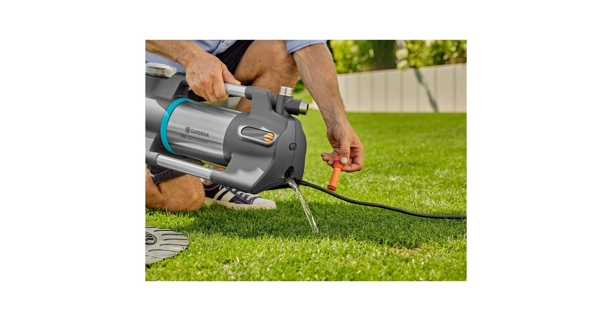 GARDENABesproeiingspomp 4200 Silent  (Donkergrijs/turquoise, 600 Watt)