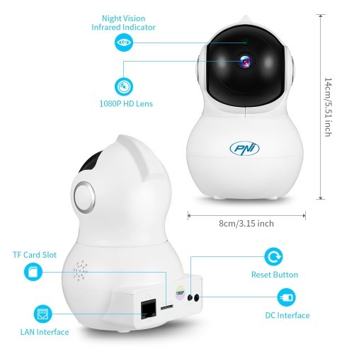 Câmera de vigilância por vídeo IP930W branca