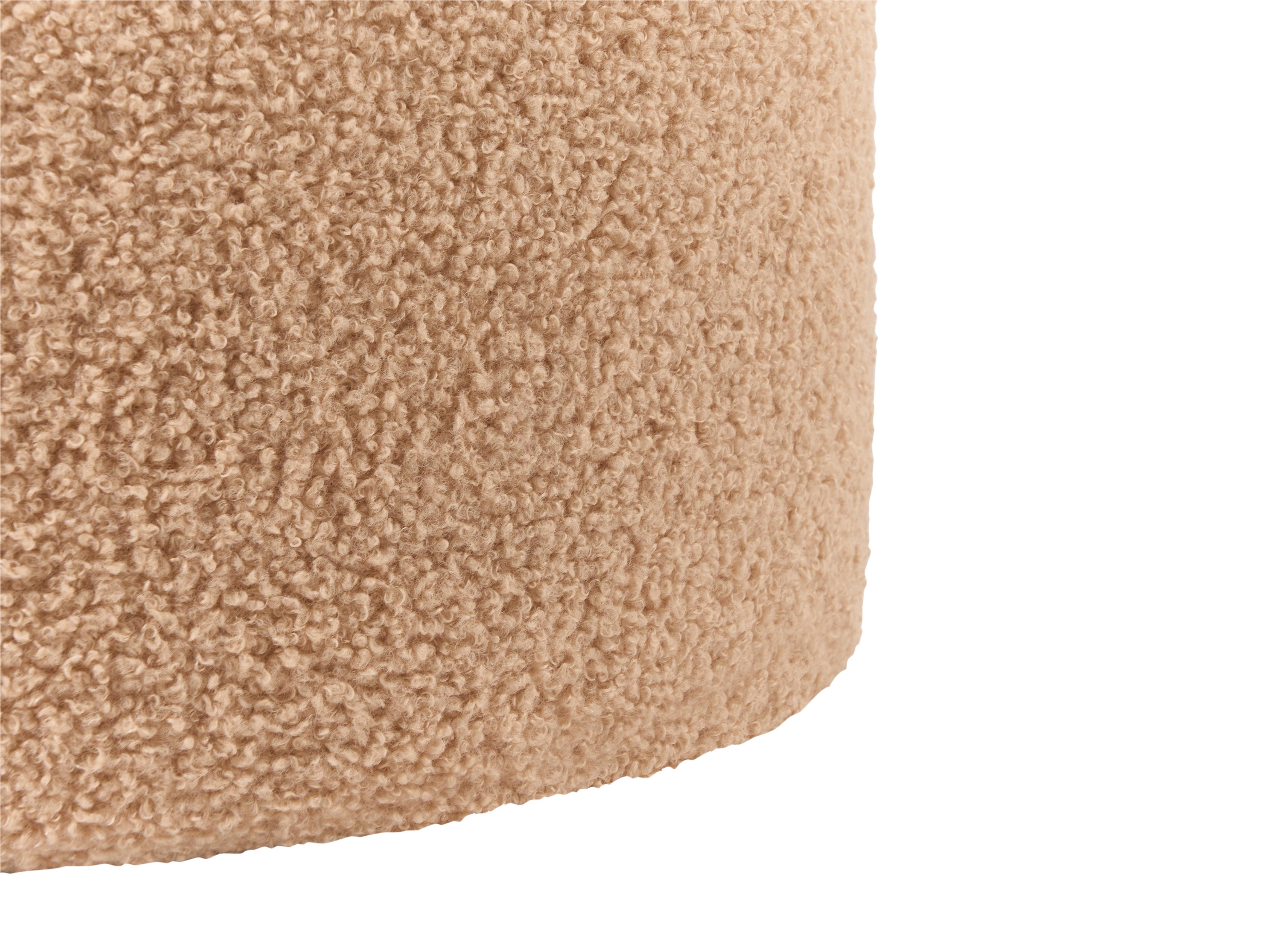 Set van 2 opbergpoefs BEREA Bouclé Lichtbruin