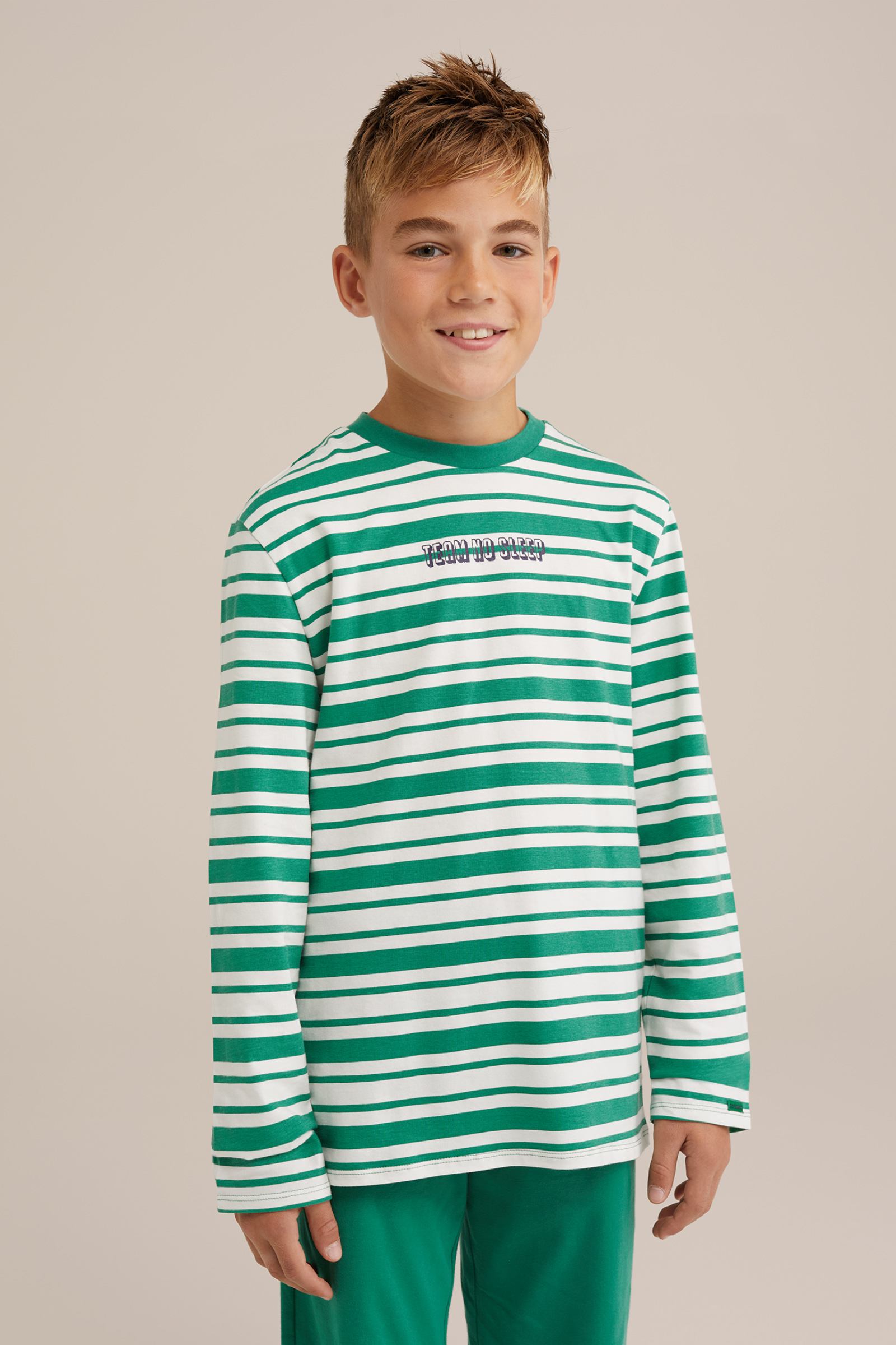 Jongens pyjamaset met dessin WE Fashion Groen