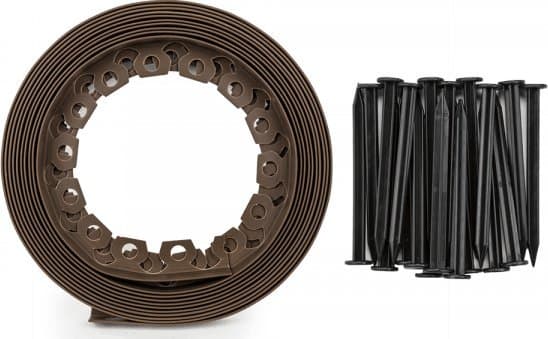 Bradas med EASY BORDER plenkant - 40mm brun