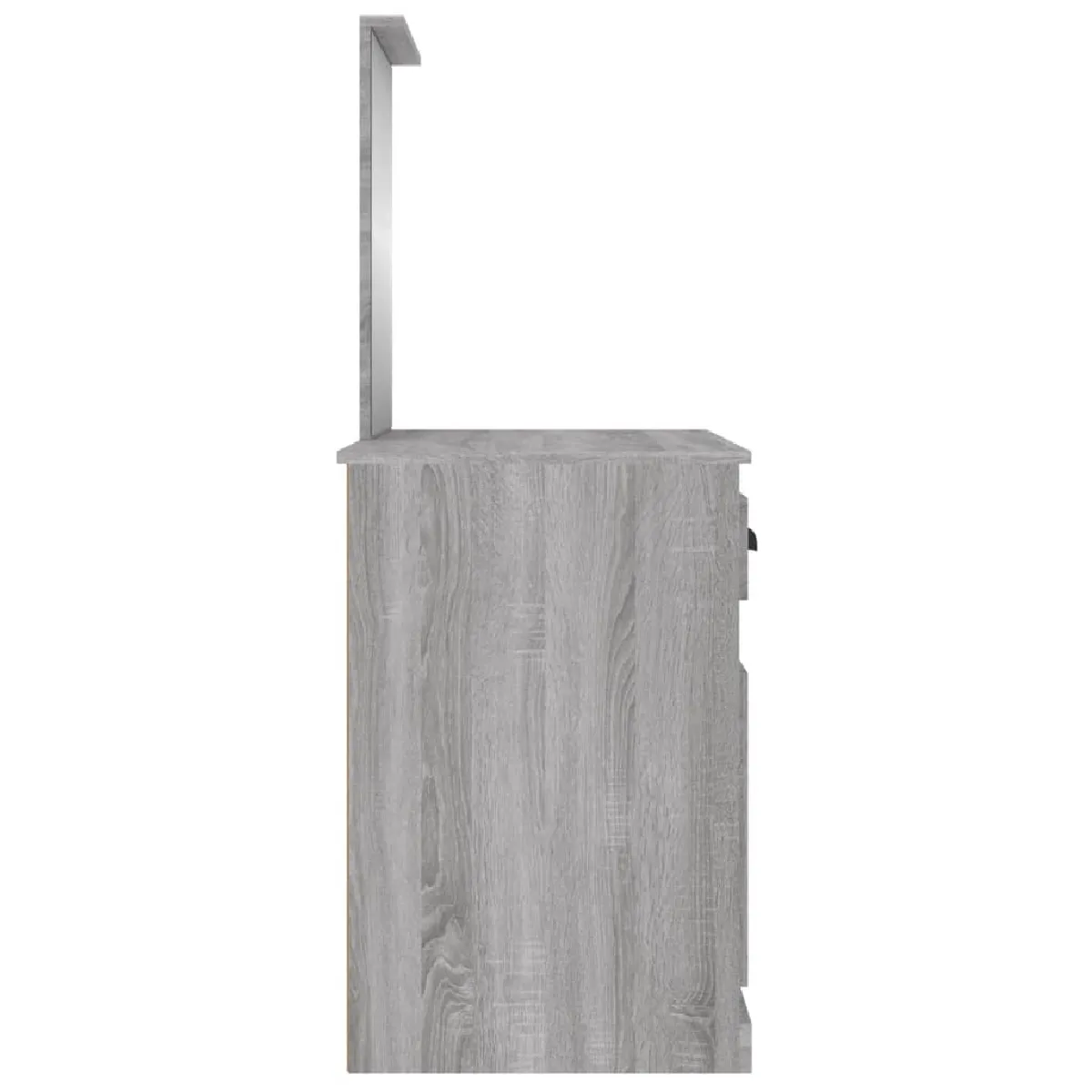 Helloshop26 Coiffeuse avec miroir - Gris