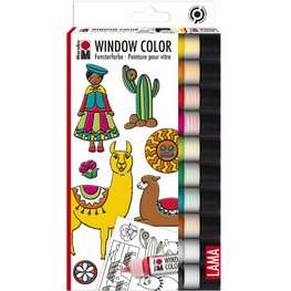 KiDS Window Color 'LAMA', set, 10 x 25 ml