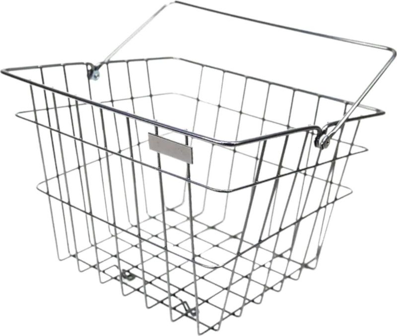 Steco Fietsmand - Metaal - Zilver |