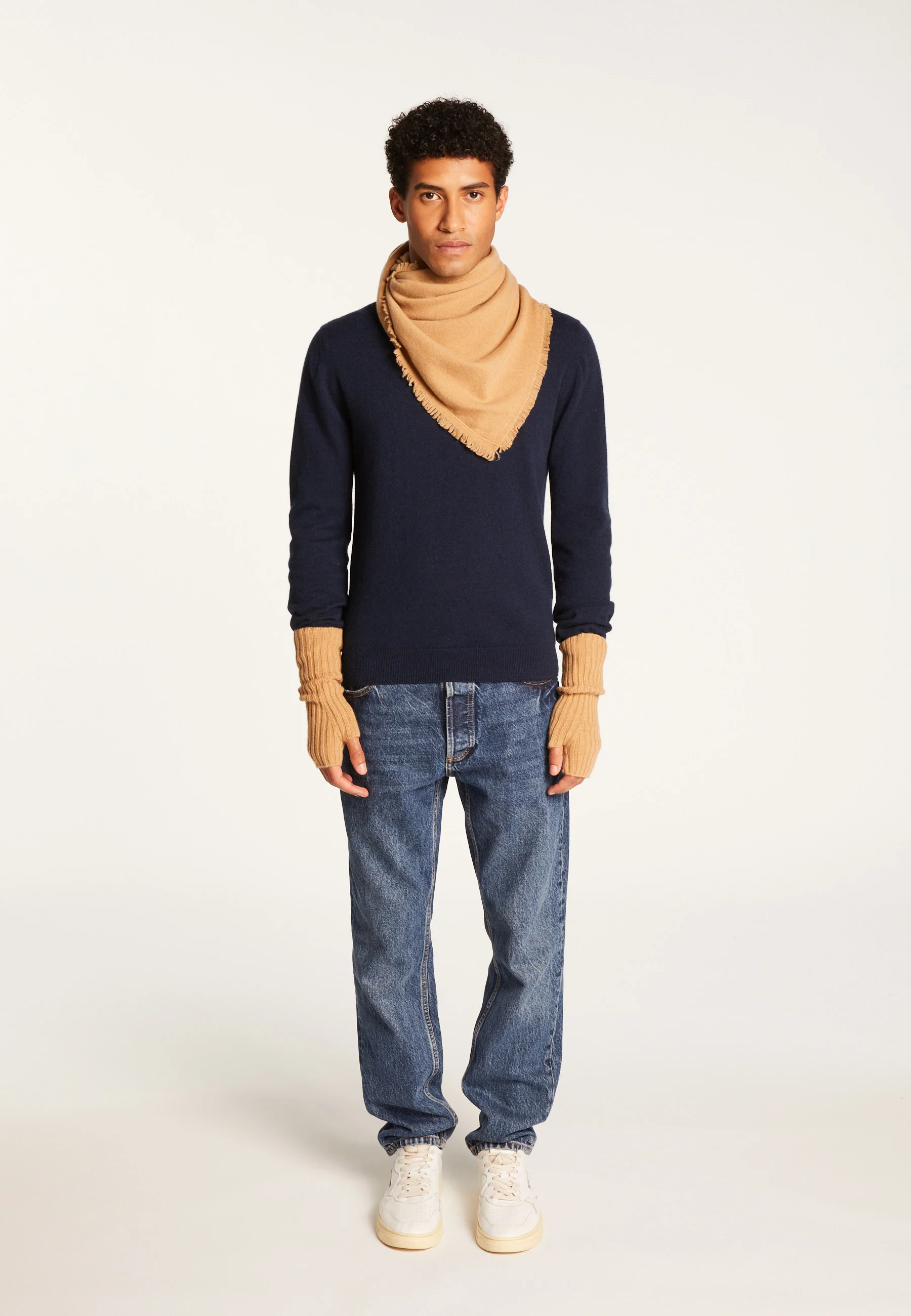 LOUAH24 - Foulard unisexe en cachemire | Marron