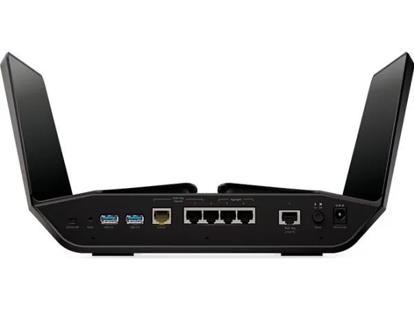 NETGEAR Nighthawk RAXE500 - Trådløs router 4-port switch - 1GbE, 2.5GbE - Wi-Fi 6E - Multi-Band