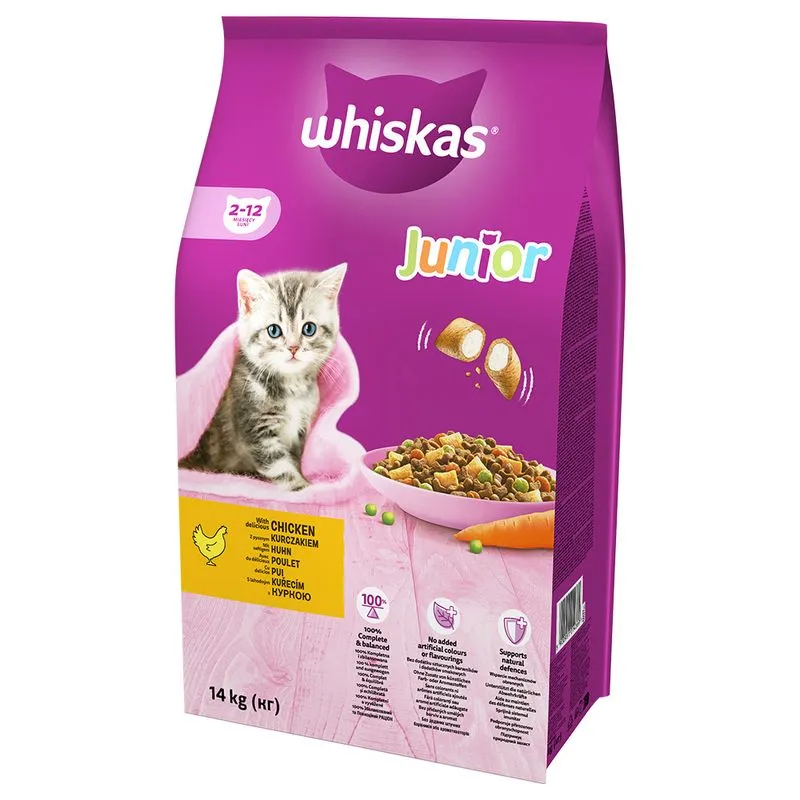 Whiskas Junior Tørfoder Killing, Kylling 14 kg