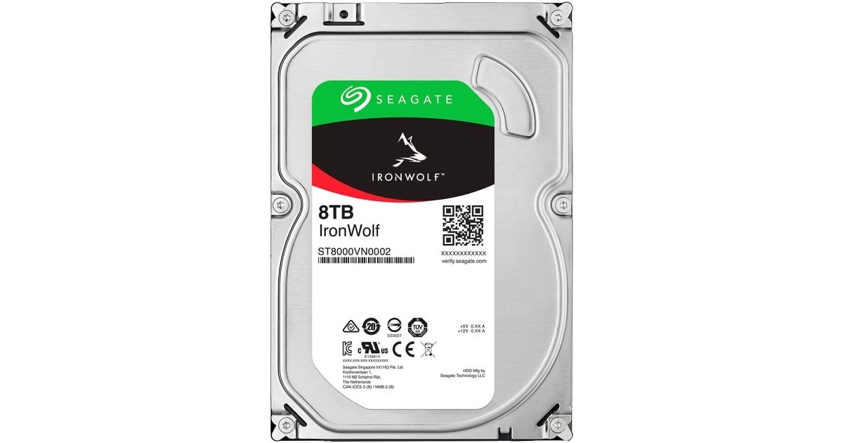 SeagateIronWolf 8 TB harde schijf  (SATA/600, 24/7)