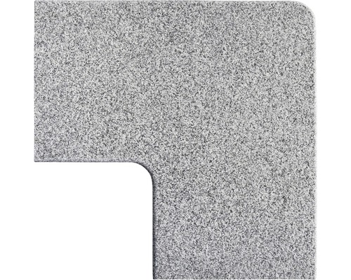 FLAIRSTONE Zwembadrand IJsland wit grijs hoekstuk binnen + buiten afgerond 60x35 / 60x35 x 3 cm