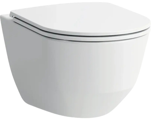 LAUFEN Wandcloset Pro, diepspoel, randloos, glanzend wit met toiletzitting H8669570000001