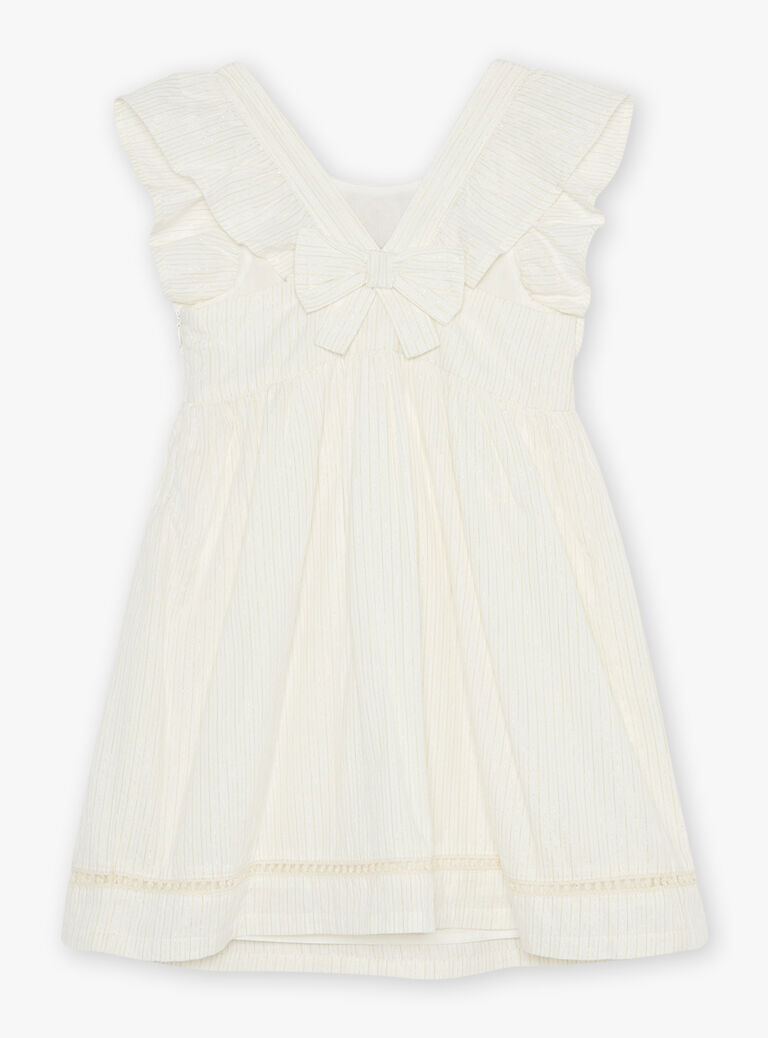 Robe à rayures jaune et écru