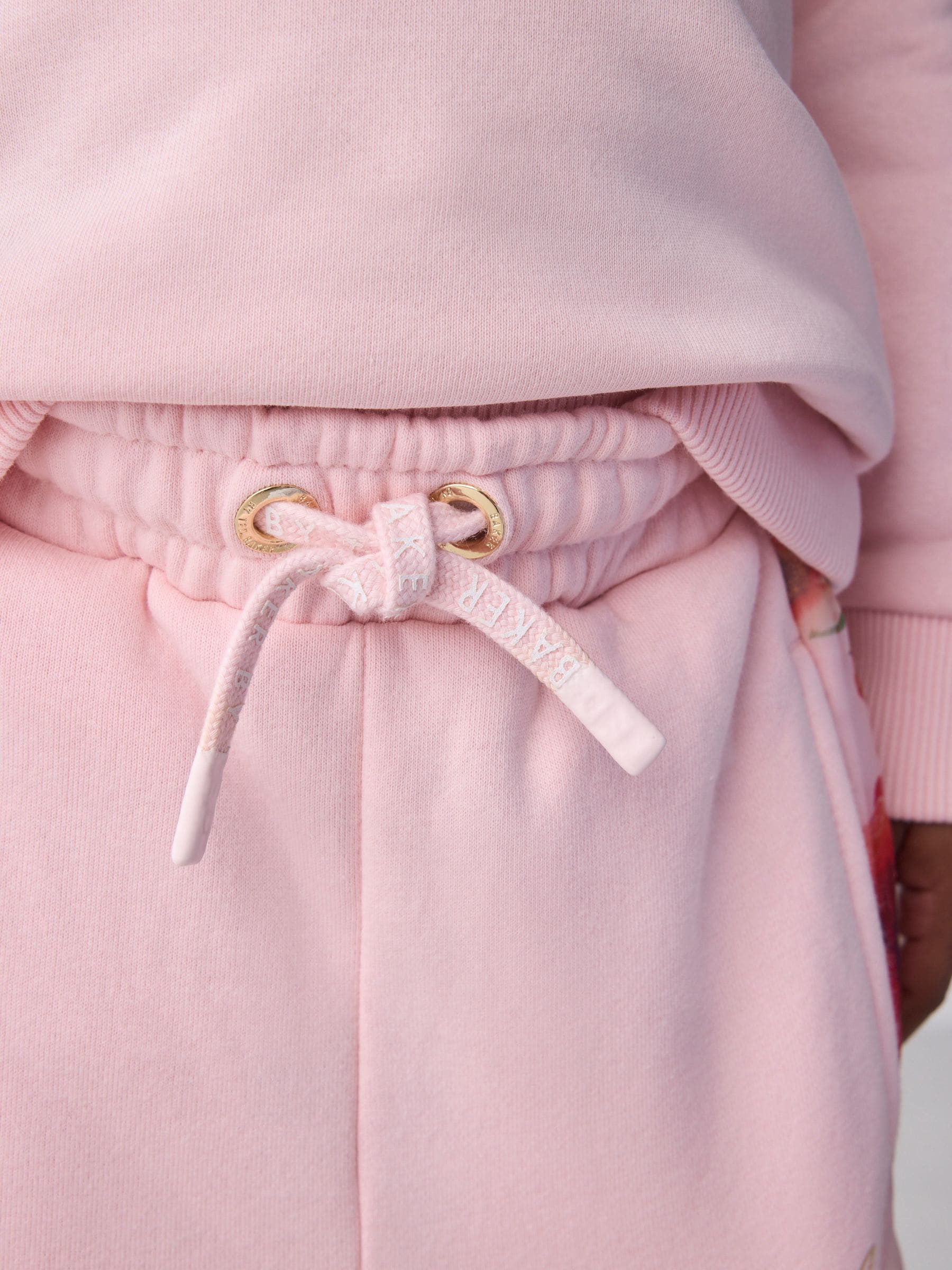 Roze - Baker by Ted Baker Organza Sweatshirt met Bloemenprint & Joggingbroek Set van 2 Stuks
