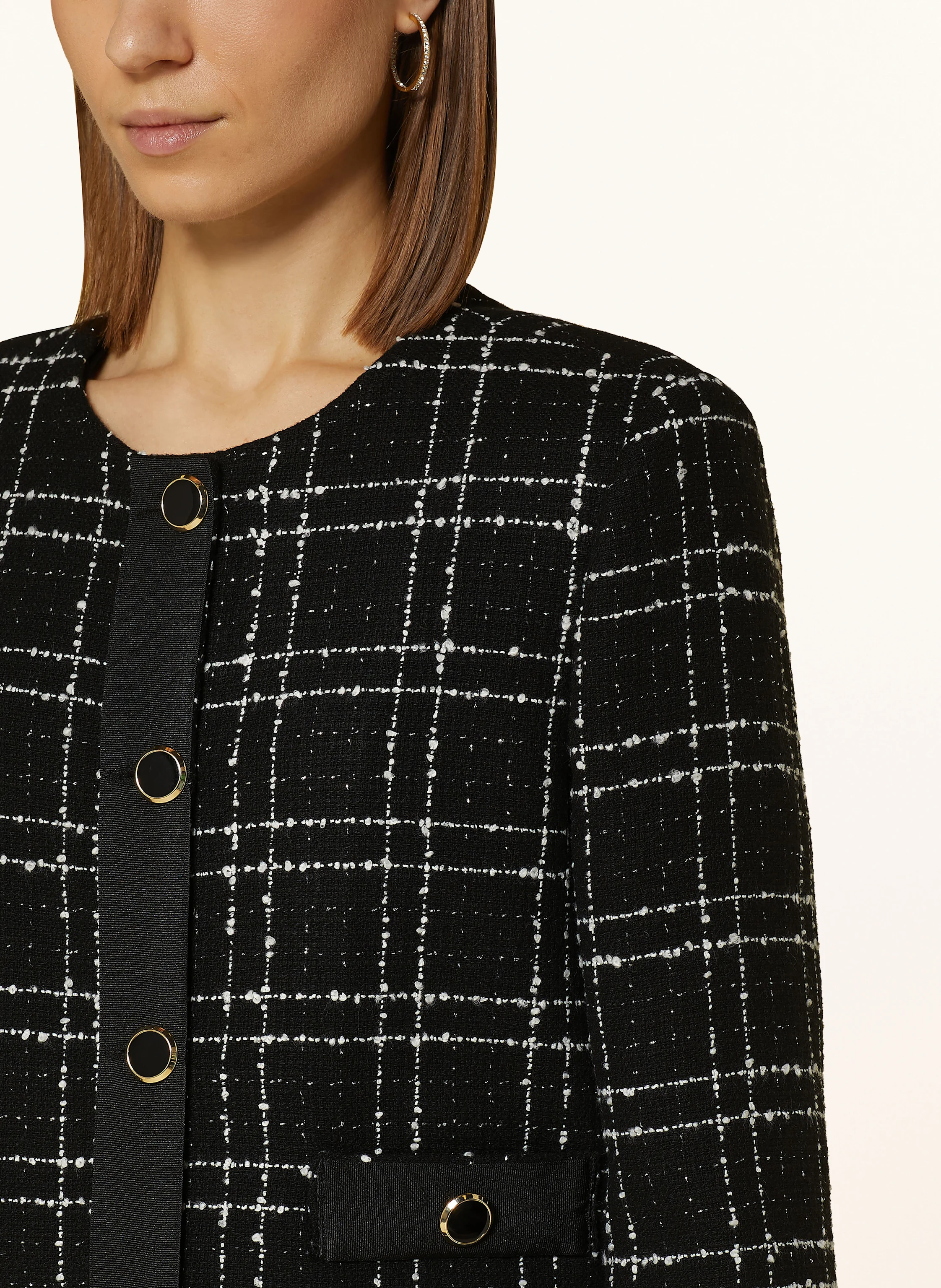 LIU JO Kastenjacke aus Bouclé mit Glitzergarn