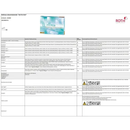 Roth Wellness-Adventskalender - Zeit für dich 2019