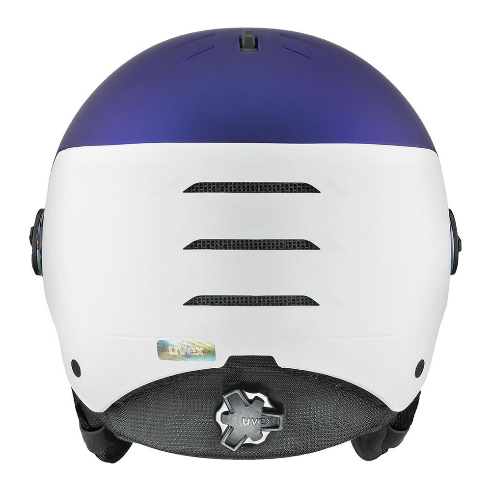 Uvex WANTED VISOR - Casque ski purple bash/white matt/mirror orange