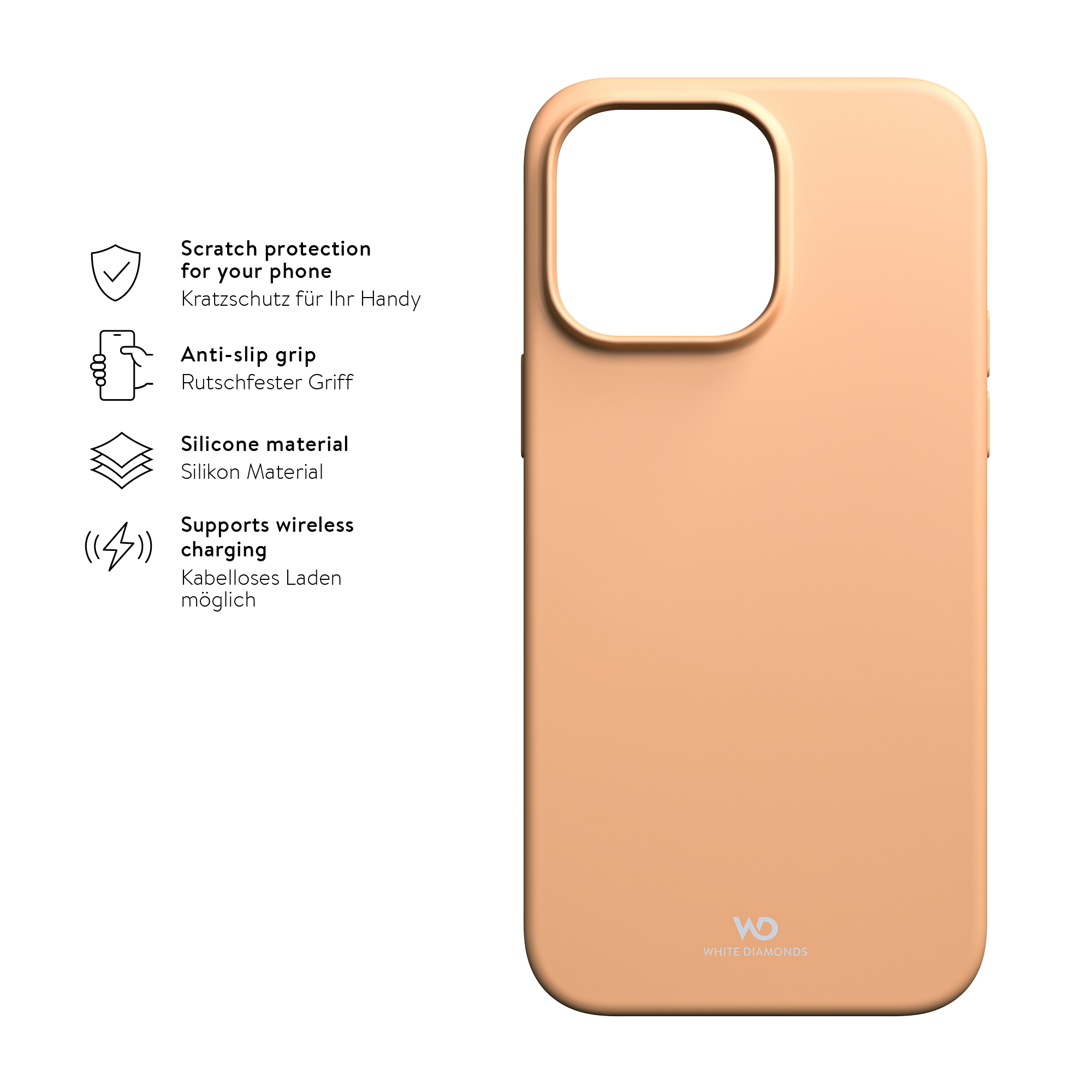 iPhone 14 Pro Max Urban Case Silikon Cover Hülle (1507FIT54) - Apricot
