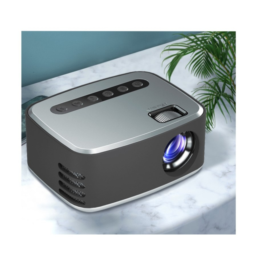 Mini Multimedia LED Projektor Beamer Heimkino (600 Lumen) 1080p Full HD / HDMI / USB - Grau / Schwarz