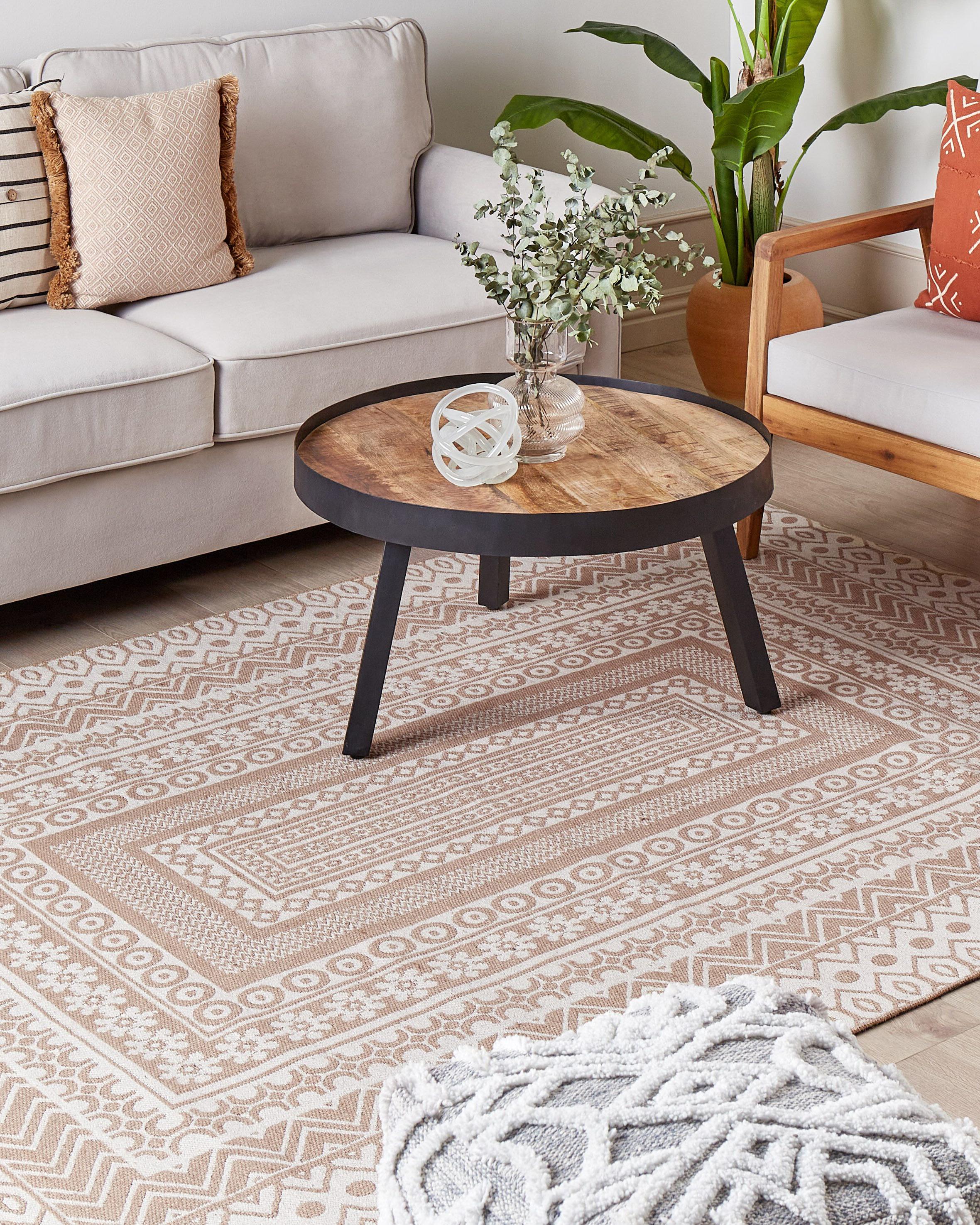 Vloerkleed BAGLAR Wit 160 x 230 cm Jute
