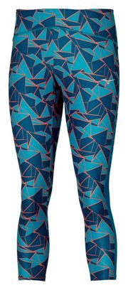 Collant 3/4 Mizuno Alpha Printed Bleu Femme