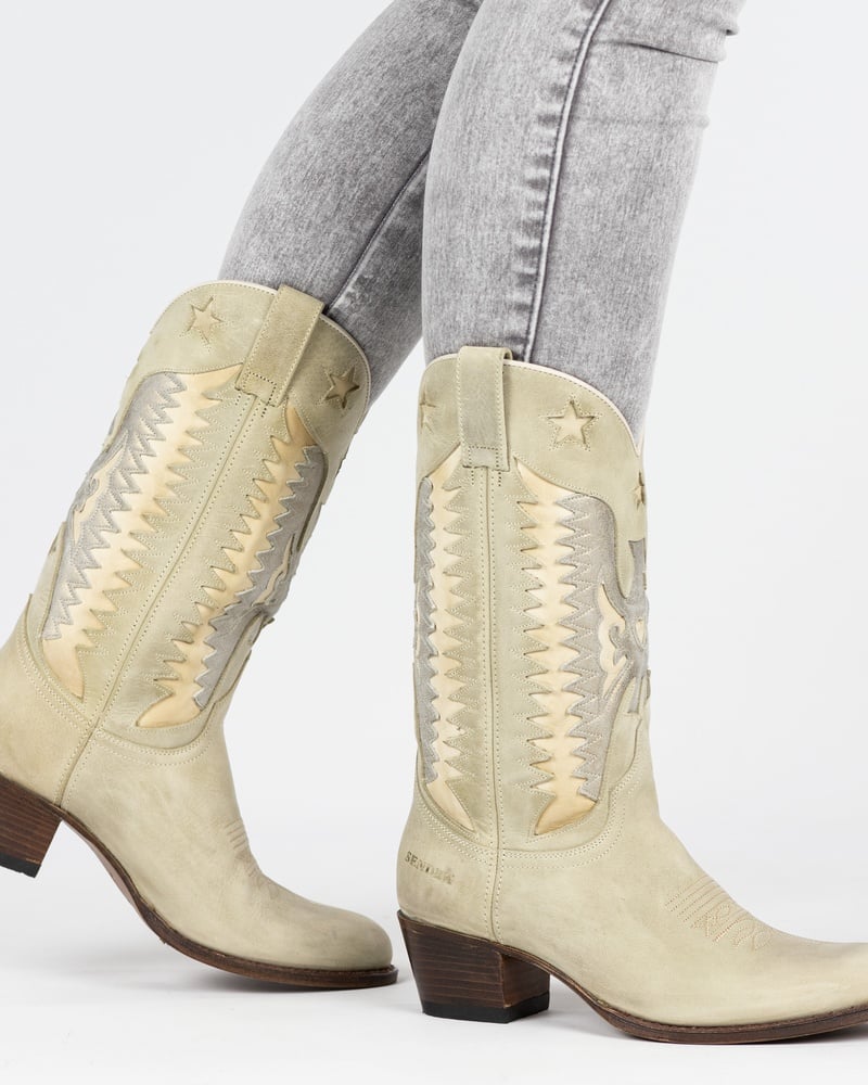 Sendra Debora Insa Cowboylaarzen  - ecru