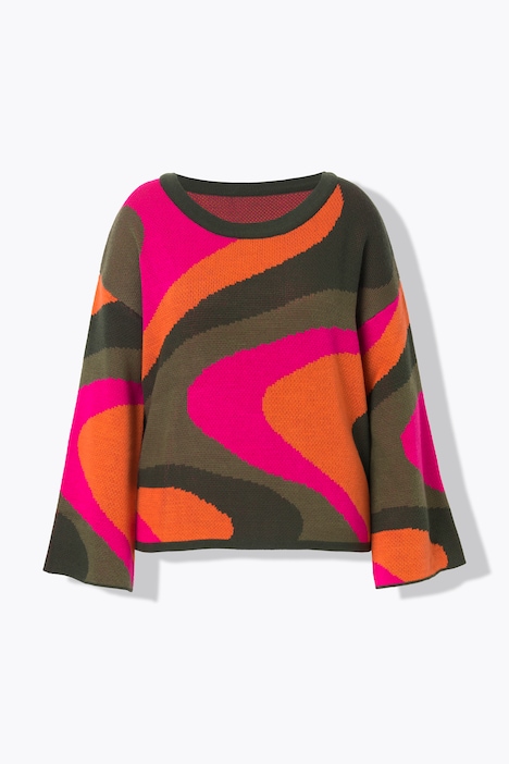 Pullover, oversized, Colormuster, Trompetenärmel