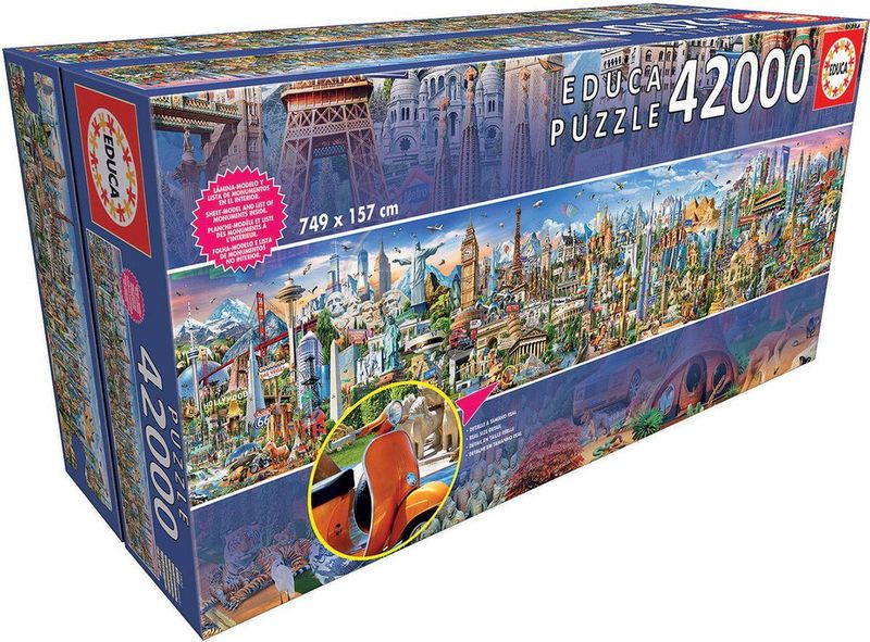Grote Legpuzzel - 42000 stukjes - De wereld Rond  - Educa Puzzel