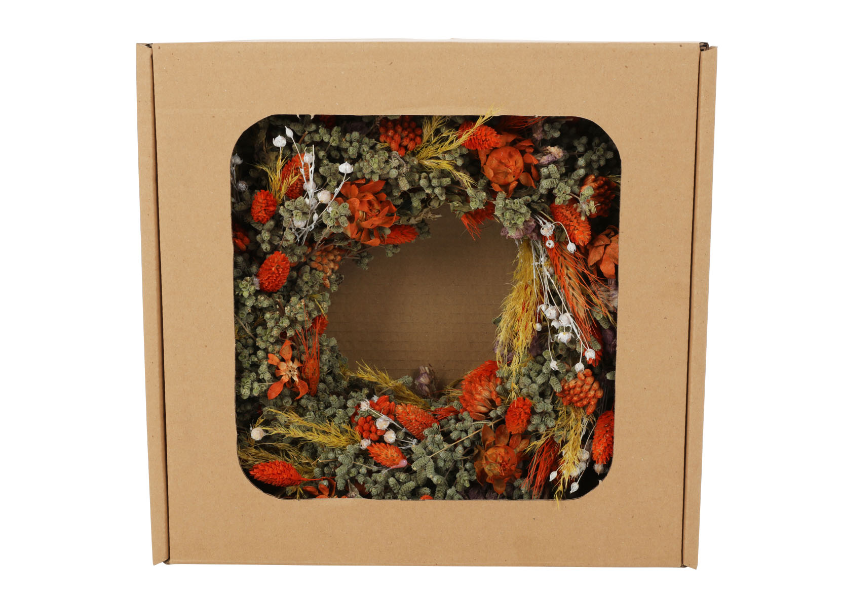 Trockenblumenkranz 30cm Orange