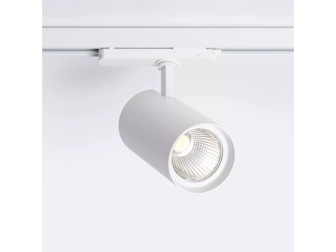 Spot LED sur Rail Triphasé 30W d'Angelo LIFUD Blanc 5000K Blanc froid