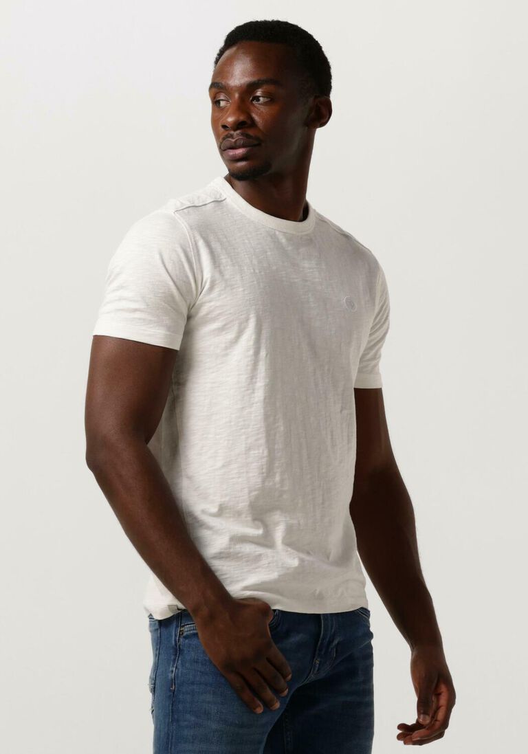 CAST IRON witte cast iron t-shirt short sleeve r-neck organic cotton slub essential