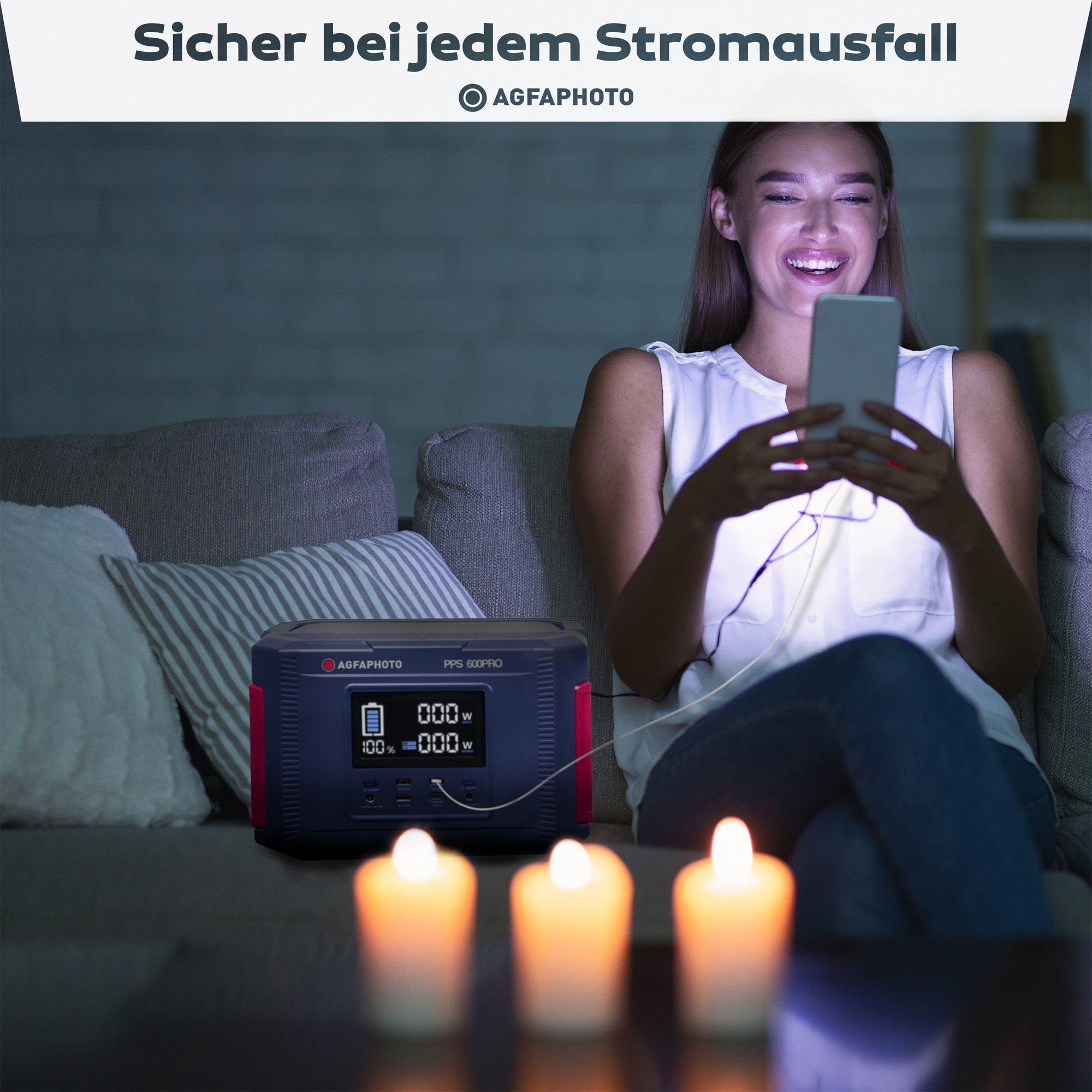AgfaPhoto Powercube  600 Pro (DE / Typ F) mobile Steckdose