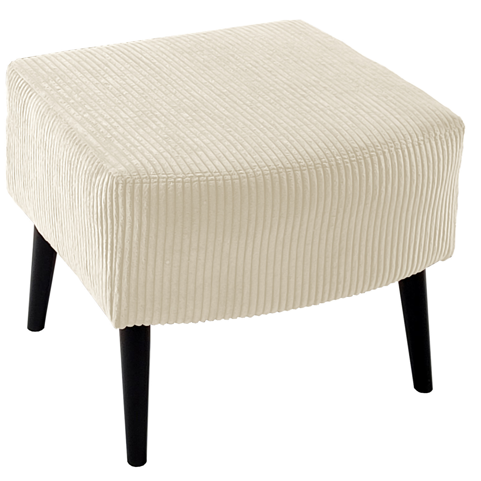 Hocker - creme - Wellenfederung - Cord