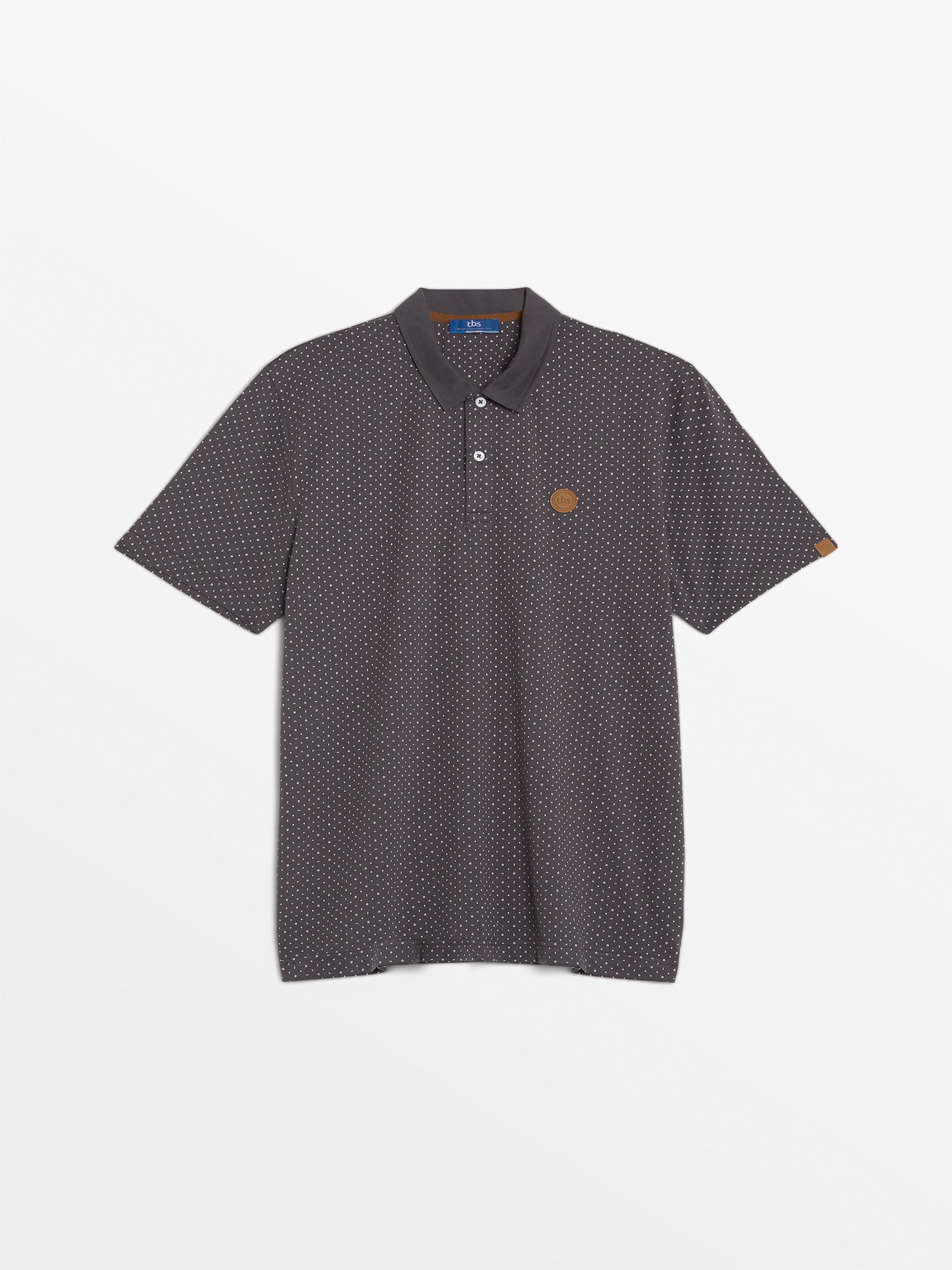 Polo Homme Jersey de Coton Gris
