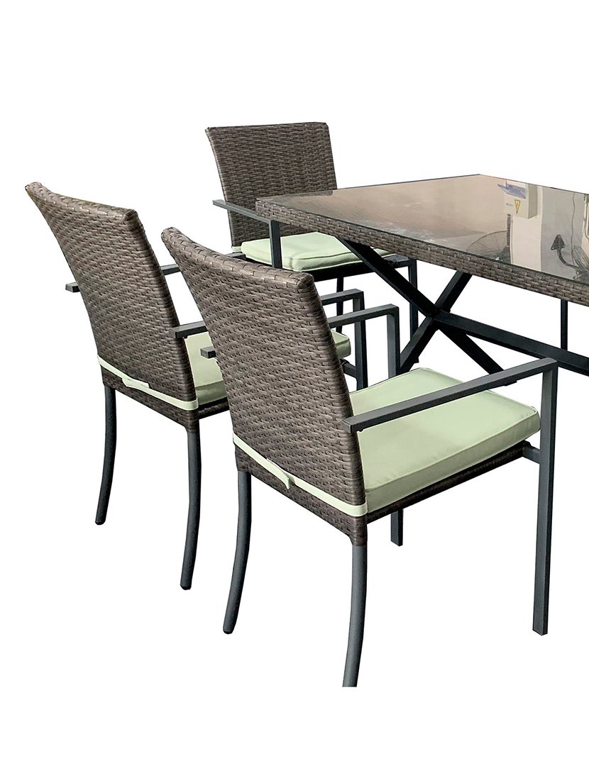 Varenna Stackable Garden Chair with Grey Cushion