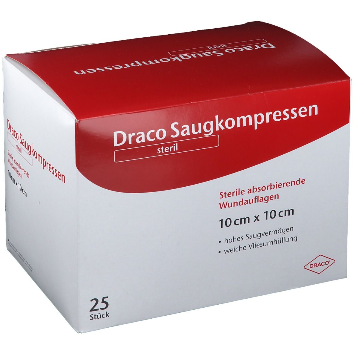 Draco Saugkompressen steril 10 x 10 cm